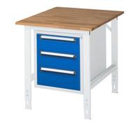 RAU Rau Table de travail Tom réglable en hauteur KM06, L750xP1000xH760-1080mm, plateau B-25mm Quantité:1