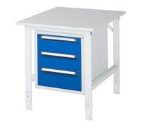 RAU Rau Table de travail Tom réglable en hauteur KM06, L750xP1000xH760-1080mm, plateau M-22mm Quantité:1
