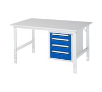 RAU Rau Table de travail Tom réglable en hauteur KM07, L1500xP1000xH760-1080mm, plateau M 22mm Quantité:1