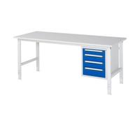 RAU Rau Table de travail Tom réglable en hauteur KM07, L2000xP800xH760-1080mm, plateau M 22mm Quantité:1