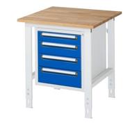 RAU Rau Table de travail Tom réglable en hauteur KM07, L750xP800xH760-1080mm, plateau B-25mm Quantité:1