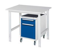 RAU Rau Table de travail Tom réglable en hauteur KM08, L1000xP800xH760-1080mm, plateau M-22mm Quantité:1