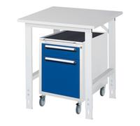 RAU Rau Table de travail Tom réglable en hauteur KM08, L750xP800xH760-1080mm, plateau M 22mm Quantité:1