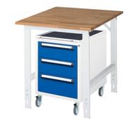 RAU Rau Table de travail Tom réglable en hauteur KM09, L750xP1000xH760-1080mm, plateau B-25mm Quantité:1