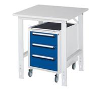 RAU Rau Table de travail Tom réglable en hauteur KM09, L750xP800xH760-1080mm, plateau M 22mm Quantité:1