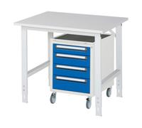 RAU Rau Table de travail Tom réglable en hauteur KM10, L1000xP800xH760-1080mm, plateau M 22mm Quantité:1