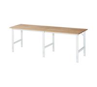 RAU Rau Table de travail Tom réglable en hauteur, L2500xP800xH760-1080mm, plateau B-25mm Quantité:1