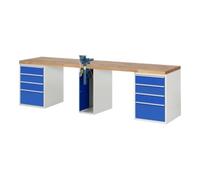 RAU Rau Werkbank 7510A0, L3000xP700xH840mm, 8x tiroirs-TA, 1x SSKL Quantité:1