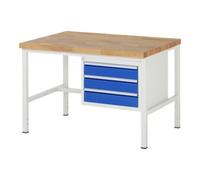 RAU Rau Werkbank 8127A1, L1250xP900xH840mm, 3x tiroirs-TA Quantité:1