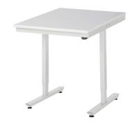 RAU Table de travail adlatus RAU 150 réglable en hauteur électriquement Plateau de travail EGB avec revêtement en résine de mélamine (conducteur de volume) 750 mm x 1000 mm Quantité:1