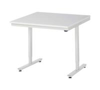 RAU Table de travail adlatus RAU 150 réglable en hauteur électriquement Plateau de travail EGB avec revêtement en résine de mélamine (conducteur de volume) 1000 mm x 1000 mm Quantité:1