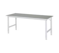 RAU Table de travail Tom Rau LxPxH 2000x800x760-1080mm, plateau de travail en linoléum Quantité:1