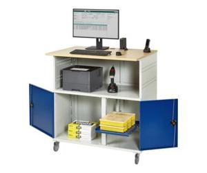 RAU Table d'ordinateur Rau sans boîtier d'écran mobile LxPxH 1100x800x1100mm Quantité:1