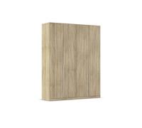 Rauch Meuble Meuble Alabama Armoire à Portes Tournantes en Chêne Sonoma 4 Portes avec Pack d'Accessoires Haut de Gamme 2 Tringles à Linge, 7 Étagères, 1 Tiroir Lxhxp 181X229X54 Cm