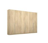 Rauch Möbel Alabama Armoire à Portes battantes en chêne Sonoma, 6 Portes, kit d'accessoires de qualité supérieure, 3 tringles à vêtements, 6 étagères, 3 tiroirs, 1 Division du Linge (l x H x P) 271 x