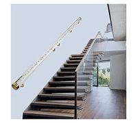 RAUGAJ Escaliers Intérieurs Acrylique Hand-Rail Avec Kit de Fixation Dorée, Barreaux de Main Anti-Skid Mural, 80/100/120/150/180/250/360/400 Cm de Long, Pour Les Adultes Âgés/2.6M/260Cm/8.5Ft/102In