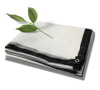 RAUGAJ Tarps, Ombrage de Tente Tarpauline Arafroping Imperméable Casse en Tissu de Plante Verte de Plante Verte Fleurs Balcon Transparent Couvrant Le Film D'Isolation de La Pluie/White Grid/2 * 8M