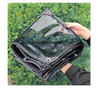 RAUMPA Bâche PVC Transparente avec Œillets - Protection Contre la Pluie pour Balcon, Pavillon, Paroi Latérale - Imperméable et Résistante aux Intempéries pour Extérieur