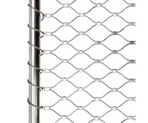 RAUMPA Grillage Souple INOX Cable Acier SéCurité Protection Filet Rouleau 304 Inoxydable Corde Mailles Simple Torsion pour Cloture Exterieur Jardin Balcon Voliere Poule Mouton