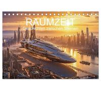 Raumzeit. Geschichten zwischen Sternen (Tischkalender 2026 DIN A5 quer), CALVENDO Monatskalender: Faszinierende Science-Fiction-Motive zeigen Abenteuer im Kosmos und auf fremden Planeten.