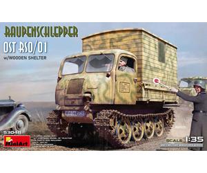 Raupenschlepper Ost Rso / 01 With Bois Shelter 1:3 5 Plastique Model Kit Miniart
