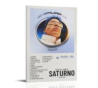 Rauw Alejandro Saturno Poster imperméable à l'eau pour la maison, résistant à l'humidité, facile à installer et résistant à la décoloration, style cadre, 60 x 90 cm