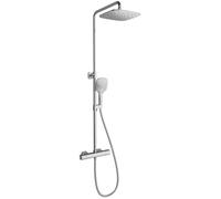 Ravak 10° Free ensemble de douche mural avec thermostat avec douche pluie chrome X070141
