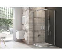 Ravak Blix cabine de douche 80x80 cm semi-circulaire satin mat/verre transparent 3B240U00Z1