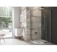 Ravak Blix cabine de douche 90x90 cm semi-circulaire blanc brillant/verre transparent 3B270100Z1