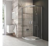 Ravak Blix cabine de douche 90x90 cm semi-circulaire satin mat/verre transparent 3B270U00Z1