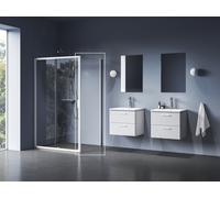 Ravak Blix II paroi de douche 100 cm blanc mat/verre transparent 9BMA0E00Z1