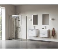 Ravak Blix II paroi de douche 80 cm aluminium brillant/verre transparent 9BM40C00Z1