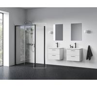 Ravak Blix II paroi de douche 80 cm noir mat/verre transparent 9BM40300Z1