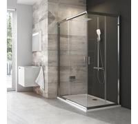 Ravak Blix porte de douche 120 cm coulissant aluminium brillant/verre transparent 1XVG0C00Z1