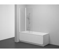 Ravak Chrome paroi de baignoire 100 cm deux pièces blanc mat/verre transparent 7QLA0E00Z1
