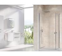 Ravak Chrome porte de douche 90 cm à ouverture basculante aluminium brillant/verre transparent 1QV70C01Z1