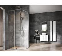Ravak Nexty cabine de douche 90x90 cm semi-circulaire aluminium brillant/verre transparent 3O677C00Z1