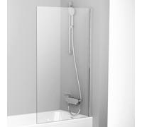 Ravak Pivot paroi de baignoire 80 cm monobloc aluminium brillant/verre transparent 79840C00Z1