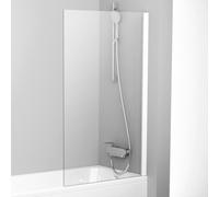 Ravak Pivot paroi de baignoire 80 cm monobloc blanc brillant/verre transparent 79840100Z1