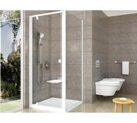 Ravak Pivot paroi de douche 90 cm blanc brillant/verre transparent 90G70100Z1