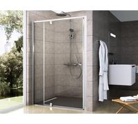 Ravak Pivot porte de douche 100 cm à ouverture basculante satin mat/verre transparent 03GA0U00Z1