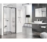Ravak Pivot porte de douche 110 cm à ouverture basculante noir mat/verre transparent 03GD0300Z1