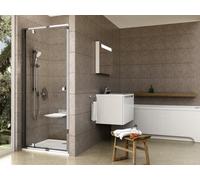 Ravak Pivot porte de douche 90 cm à ouverture basculante aluminium brillant/verre transparent 03G70C00Z1