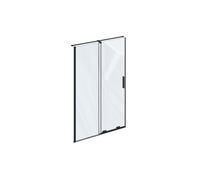 Ravak Roll porte de douche 140 cm coulissant noir mat/verre transparent X08VM0300Z1