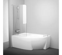 Ravak Rosa paroi de baignoire 100 cm monobloc satin mat/verre transparent 7QLS0U00Y1