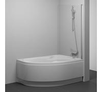 Ravak Rosa paroi de baignoire 100 cm monobloc satin mat/verre transparent 7QRS0U00Y1