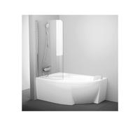 Ravak Rosa paroi de baignoire 85 cm monobloc aluminium brillant/verre transparent 7QLM0C00Y1