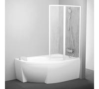 Ravak Rosa paroi de baignoire 93 cm deux pièces blanc brillant/matière plastique 76P8010041