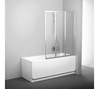 Ravak Supernova paroi de baignoire 100 cm trois pièces satin mat/verre transparent 795P0U00Z1