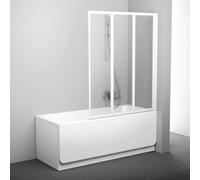 Ravak Supernova paroi de baignoire 115 cm trois pièces blanc brillant/verre transparent 795S0100Z1